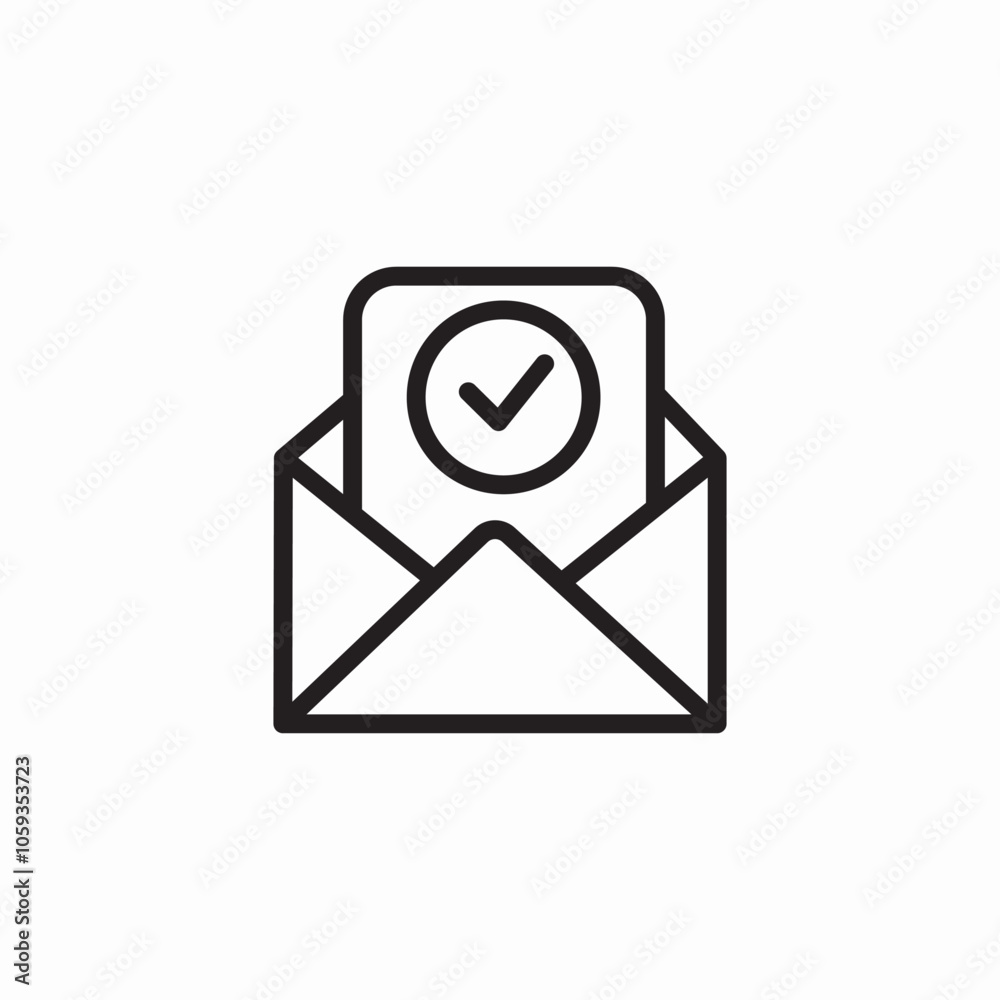 mail check mark icon sign vector mail check mark icon sign vector