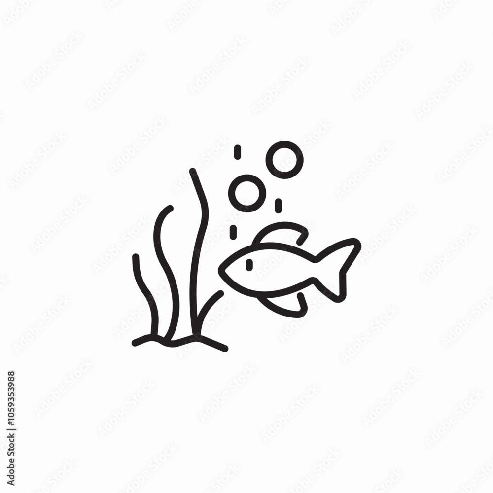 ocena fish icon sign vector ocena fish icon sign vector