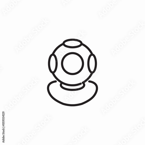 scuba diving helmet icon sign vector
