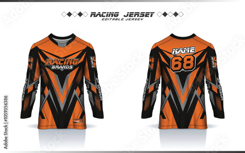 Long sleeve Motocross jersey design, racing jersey, soccer, basketball, football, cricket, gaming, hockey, handball, cycling latest jersey for sublimation sports design