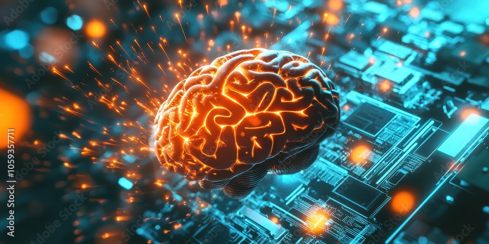Glowing Brain on Digital Circuit Glowing Brain on Digital Circuit