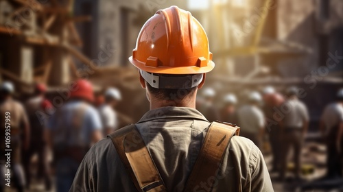 portrait of craftsman working at construction site