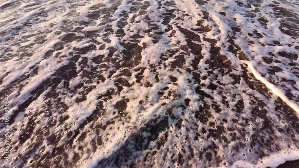  seascape with waves in slow motion