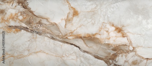 Natural beauty captured in a marble slab with unique brown and white patterns.
