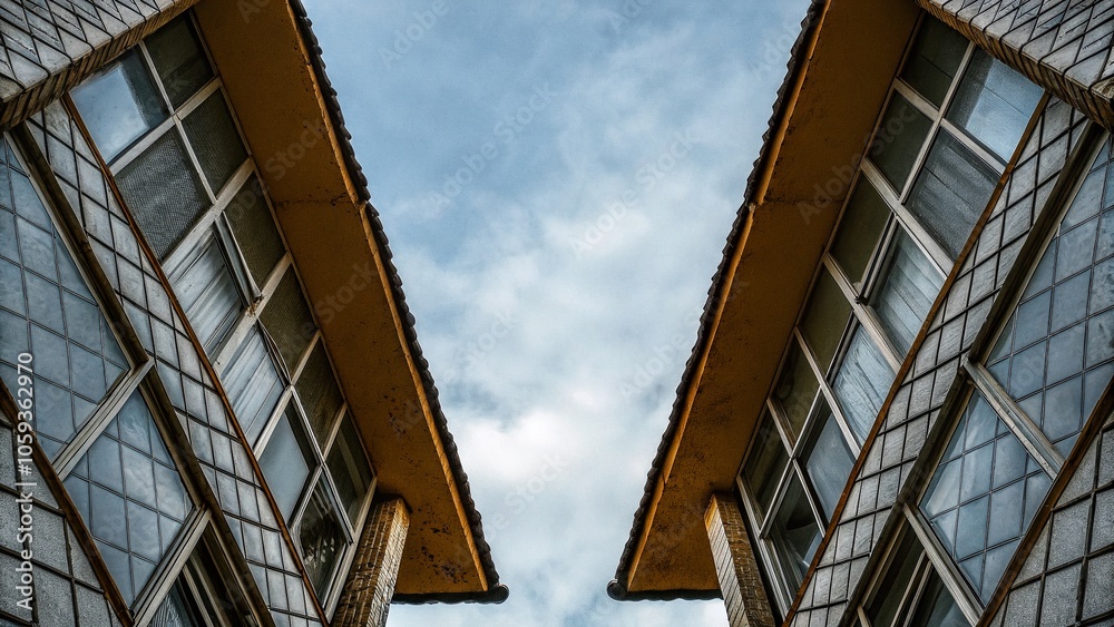 Fototapeta premium Kintsugi-Inspired Black and White Modern Patchwork Collage with Geometric and Tartan Patterns for Fashion and Home