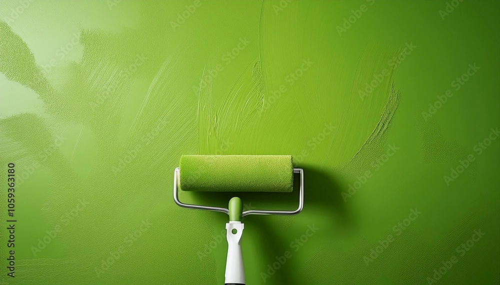 painting green walls - renovation background painting green walls - renovation background