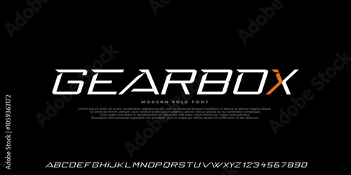 Sport Futuristic Modern Logo Alphabet Font and Number. Typography abstract italic bold fonts technology, sport, movie brand and logos. vector illustration