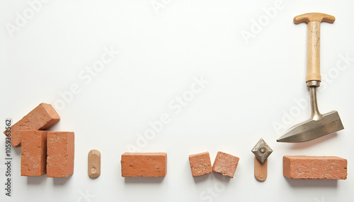 word made of bricks with hammer