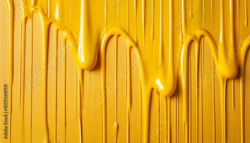 abstract yellow paint drip background