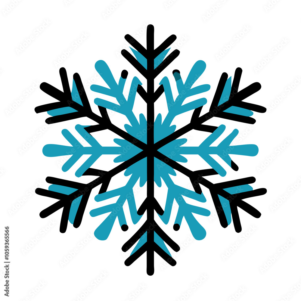Stylized illustration of a snowflake for winter and holiday designs
Stylized illustration of a snowflake for winter and holiday designs
