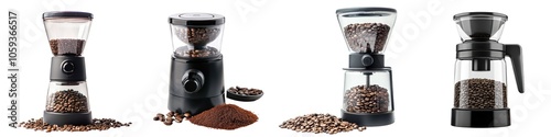 Electric Coffee Grinder on White Background