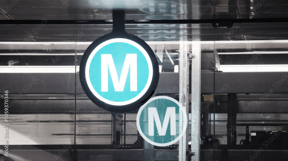 Fototapeta premium Abstract image of Sydney Metro signage