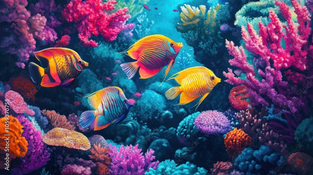 Fototapeta premium Colorful Underwater Paradise