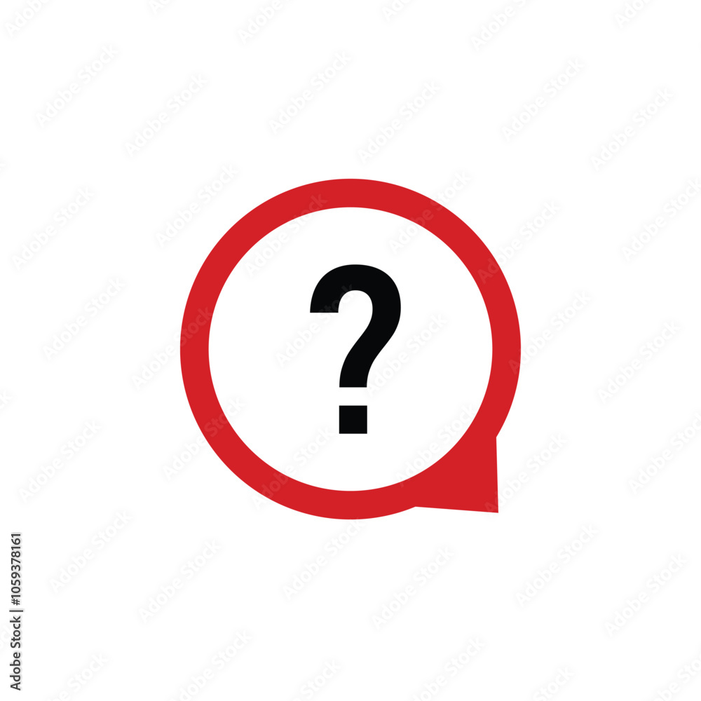 Question bubble icon. Ask survey vector sign Question bubble icon. Ask survey vector sign