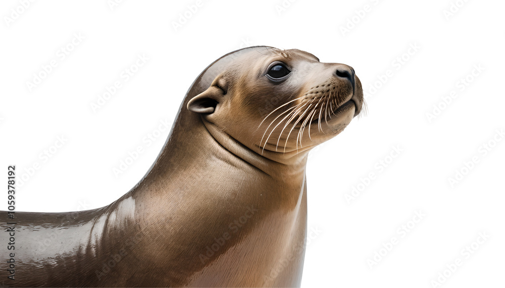 Fototapeta premium closeup of sea lion png, sea lion isolated on transparent background