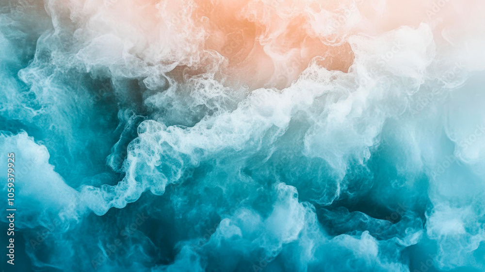Abstract ocean waves with blue and white foam. Soft water texture with light reflections. Nature and tranquility concept Abstract ocean waves with blue and white foam. Soft water texture with light reflections. Nature and tranquility concept
