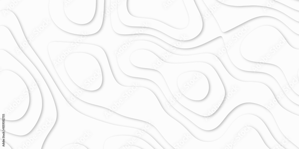 Abstract White paper cut background with lines. white line drawing geometric paper art design. 3d papercut decoration textured with wavy layers. 3d realistic design used for banner, posters. line maps Abstract White paper cut background with lines. white line drawing geometric paper art design. 3d papercut decoration textured with wavy layers. 3d realistic design used for banner, posters. line maps