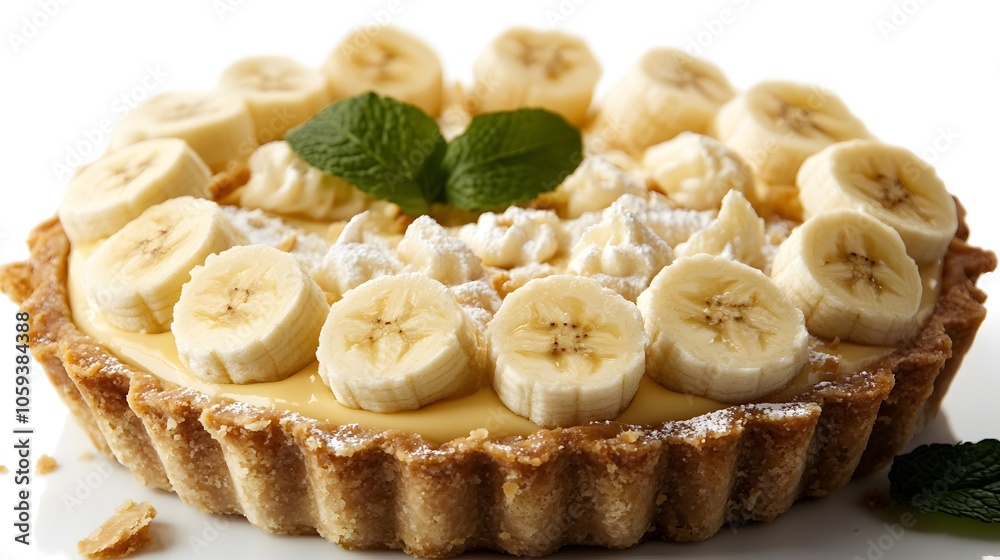 Food, Banana Cream Pie, White Background, Photo Realistic, Abstract Image, Texture, Pattern Background, Wallpaper, Cover and Screen of Smartphone, PC, Laptop, 9:16 and 16:9 Format Food, Banana Cream Pie, White Background, Photo Realistic, Abstract Image, Texture, Pattern Background, Wallpaper, Cover and Screen of Smartphone, PC, Laptop, 9:16 and 16:9 Format