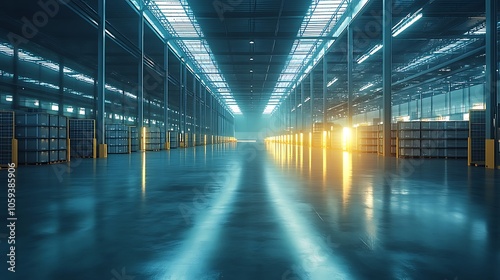 Modern logistics center with technology ensuring efficient deliveries and smooth workflows