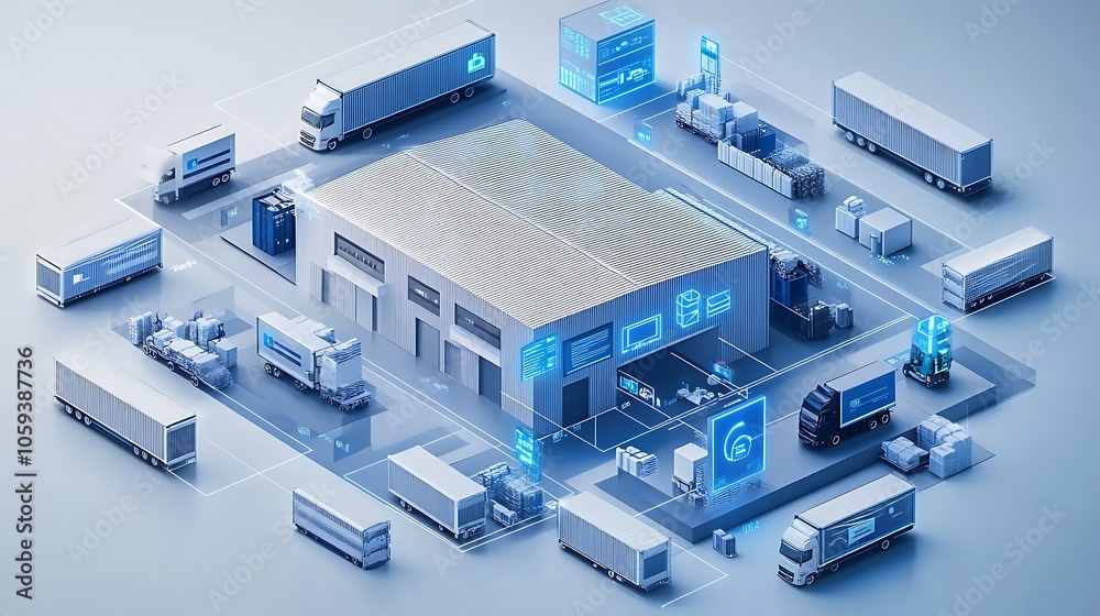 Efficient logistics hub integrating technology for smooth and optimized delivery processes Efficient logistics hub integrating technology for smooth and optimized delivery processes