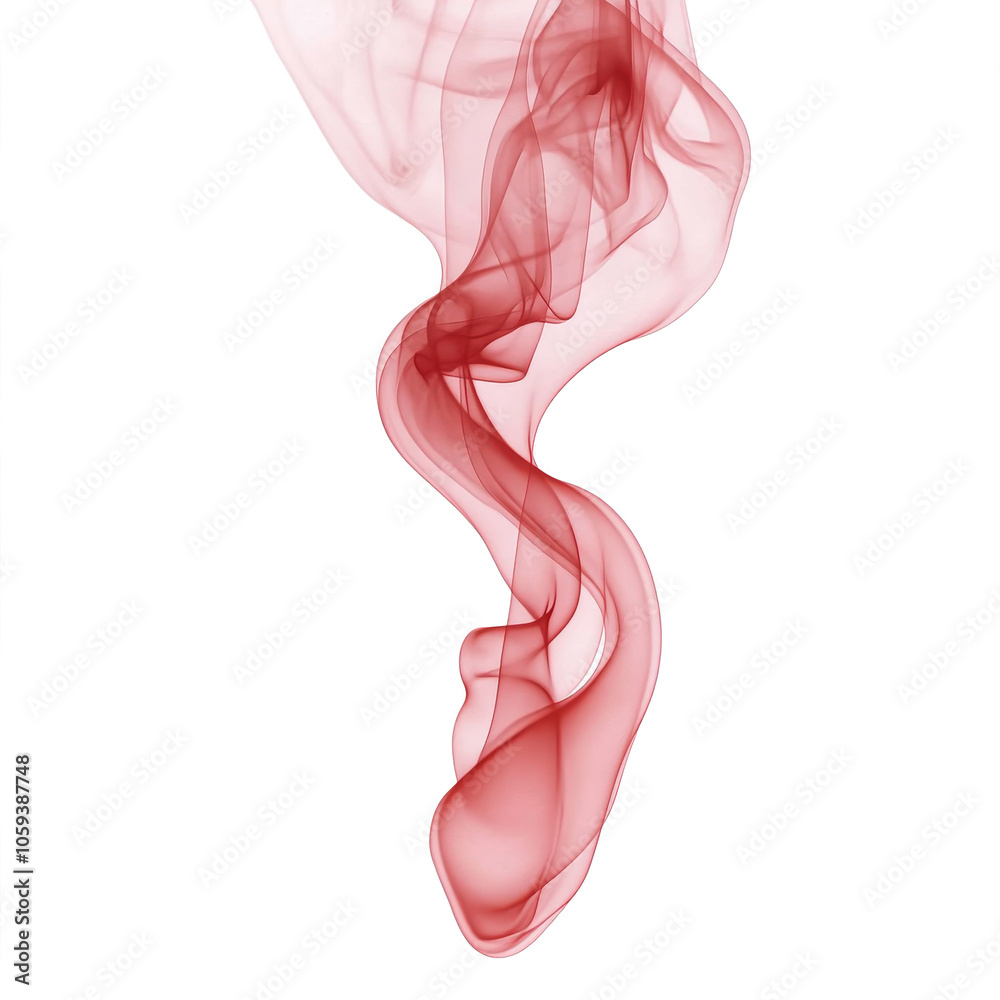 Pink smoke swirl on transparent background, abstract art Pink smoke swirl on transparent background, abstract art