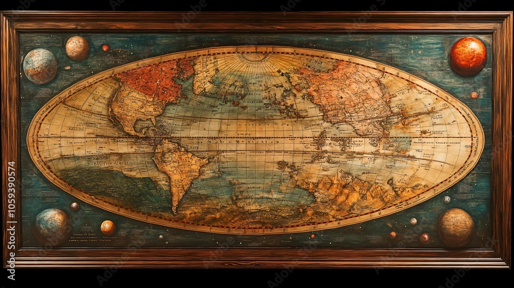 Fototapeta premium old world map