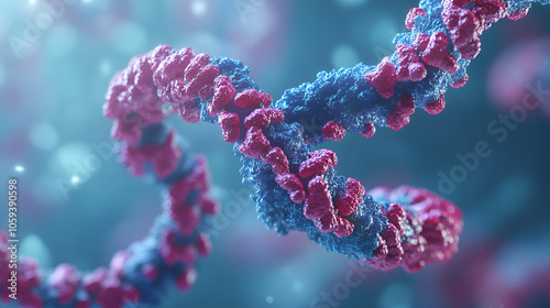 Wallpaper Mural DNA mutations. Vexas disease , visualized under a microscope.
 Torontodigital.ca