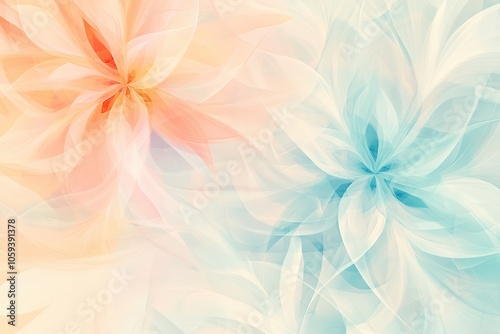 Soft pastel floral abstract background with gentle blooms