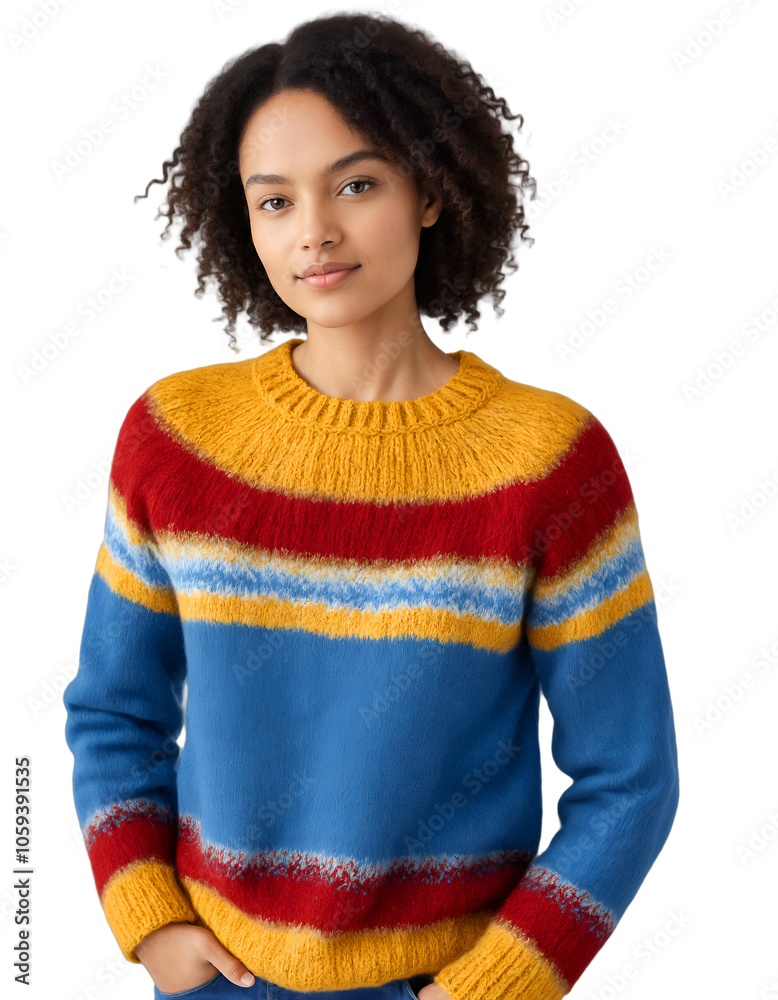portrait of a woman wearing woolen sweater in winter concept portrait of a woman wearing woolen sweater in winter concept