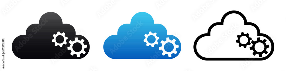 Cloud data sync, cloud update icon. Saas vector symbol Cloud data sync, cloud update icon. Saas vector symbol