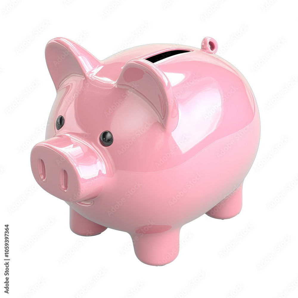 Cute pink piggy bank on a white background isolated transparent Cute pink piggy bank on a white background isolated transparent