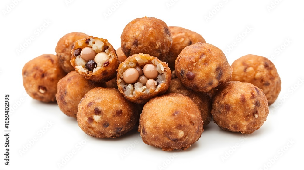 Food, Black Eyed Pea Fritter, White Background, Photo Realistic, Abstract Image, Texture, Pattern Background, Wallpaper, Cover and Screen of Smartphone, PC, Laptop, 9:16 and 16:9 Format Food, Black Eyed Pea Fritter, White Background, Photo Realistic, Abstract Image, Texture, Pattern Background, Wallpaper, Cover and Screen of Smartphone, PC, Laptop, 9:16 and 16:9 Format