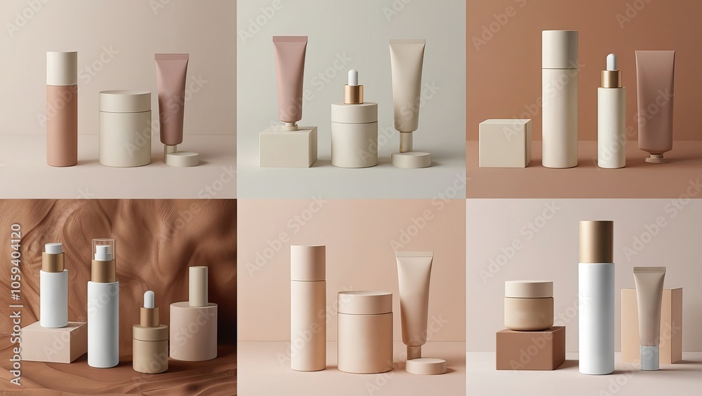 Design a minimalist 3D cosmetic mockup Design a minimalist 3D cosmetic mockup