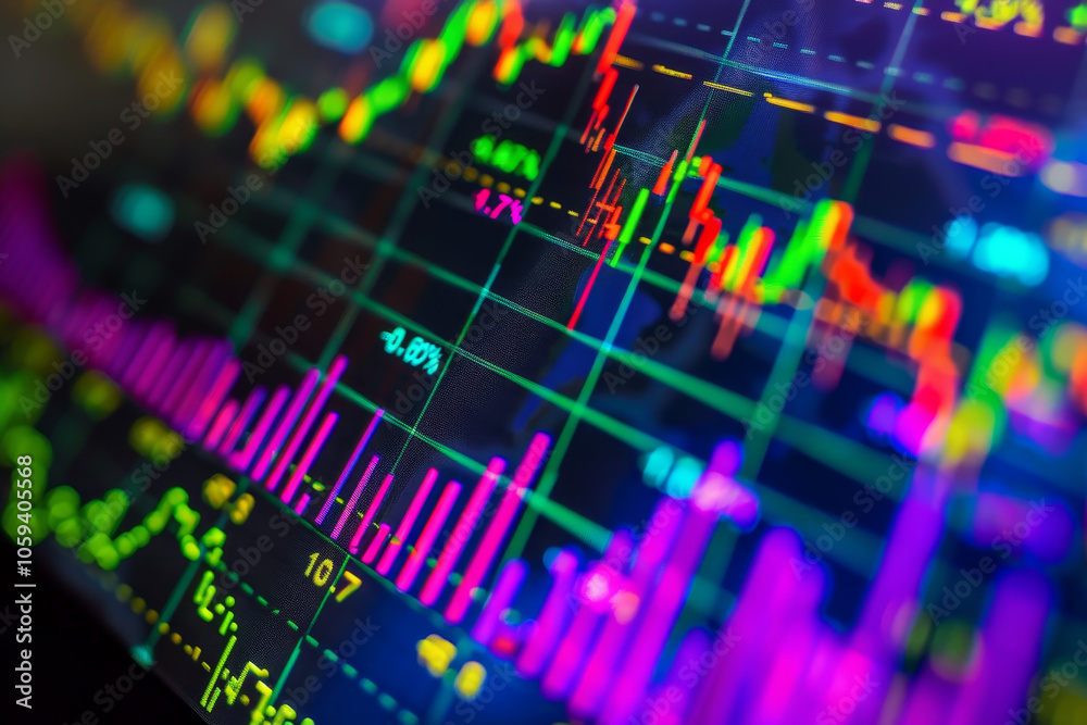 A colorful graph with many lines and numbers A colorful graph with many lines and numbers