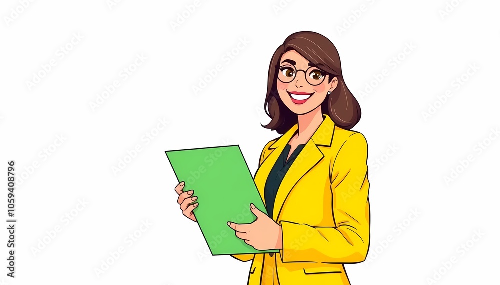 Female Manager in Yellow Suit