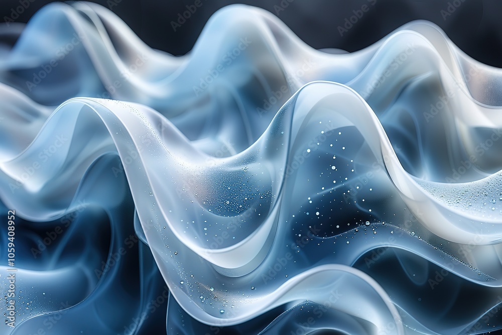 Obraz premium The image is a close up of a wave with water droplets on it