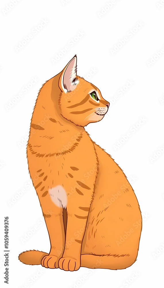 Fototapeta premium Ginger Cat Peeking Out