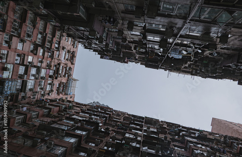 Photography Hongkong China 11.2.2023. Hongkong monster building architecture