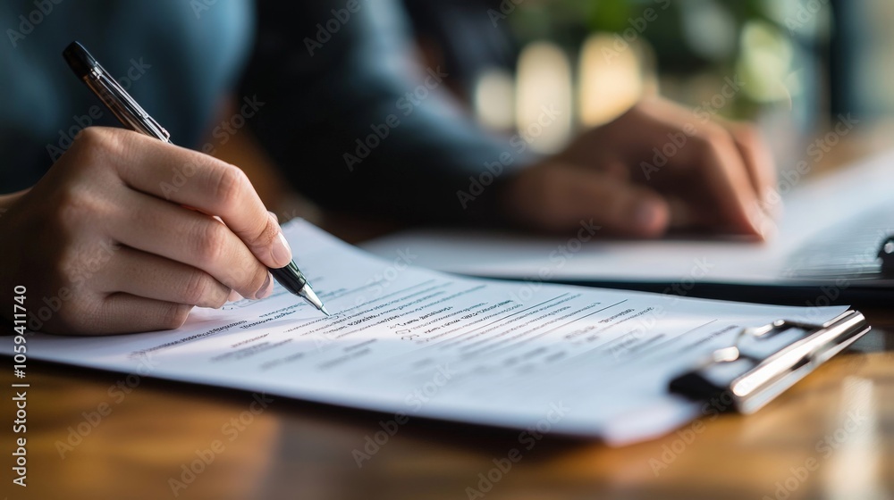 A person updating their resume, ready to transition to a different industry, showing career mobility