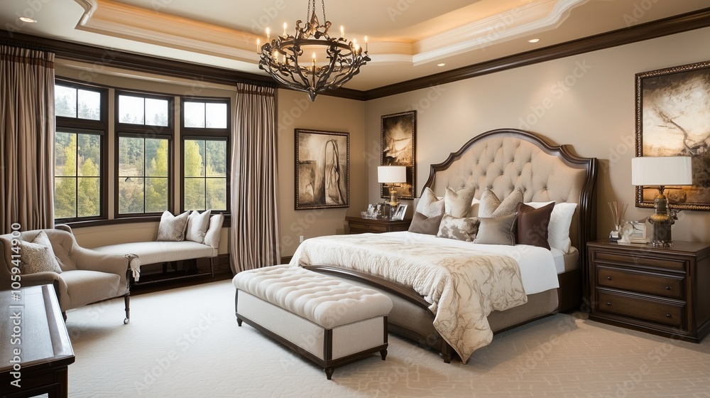 Elegant Bedroom with Classic Decor Elegant Bedroom with Classic Decor