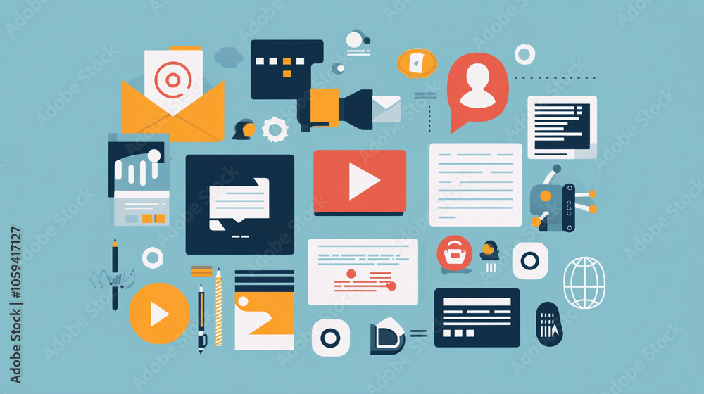 Infographic detailing benefits of content curation, using engaging icons-4 Infographic detailing benefits of content curation, using engaging icons-4