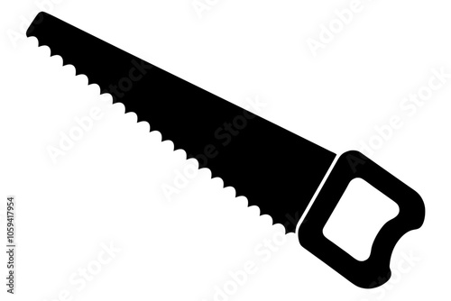 

Handsaw icon, Hand saw silhouette vector, Hand saw black symbol vector illustration.