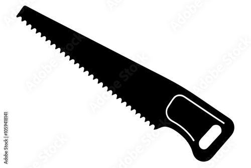 

Handsaw icon, Hand saw silhouette vector, Hand saw black symbol vector illustration.