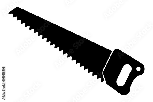 

Handsaw icon, Hand saw silhouette vector, Hand saw black symbol vector illustration.