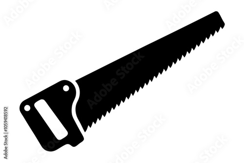 

Handsaw icon, Hand saw silhouette vector, Hand saw black symbol vector illustration.