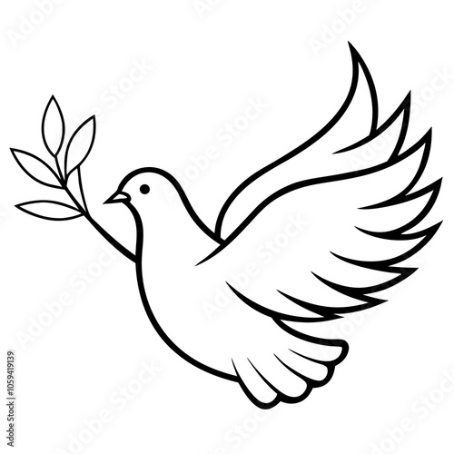 dove with peace