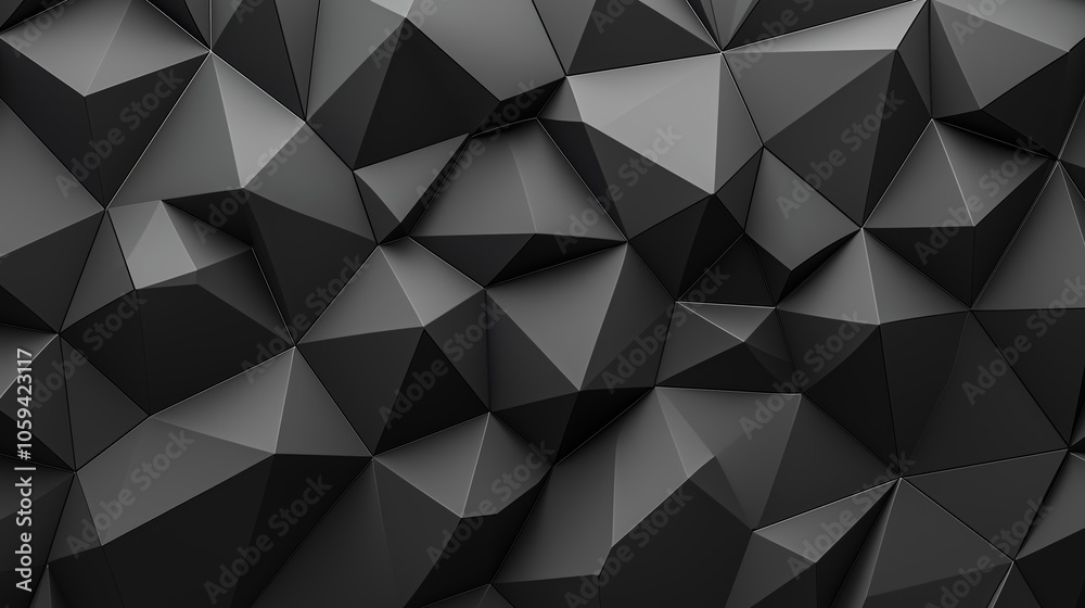Black and white image of a pattern of triangles. The image is abstract and has a modern feel to it Black and white image of a pattern of triangles. The image is abstract and has a modern feel to it