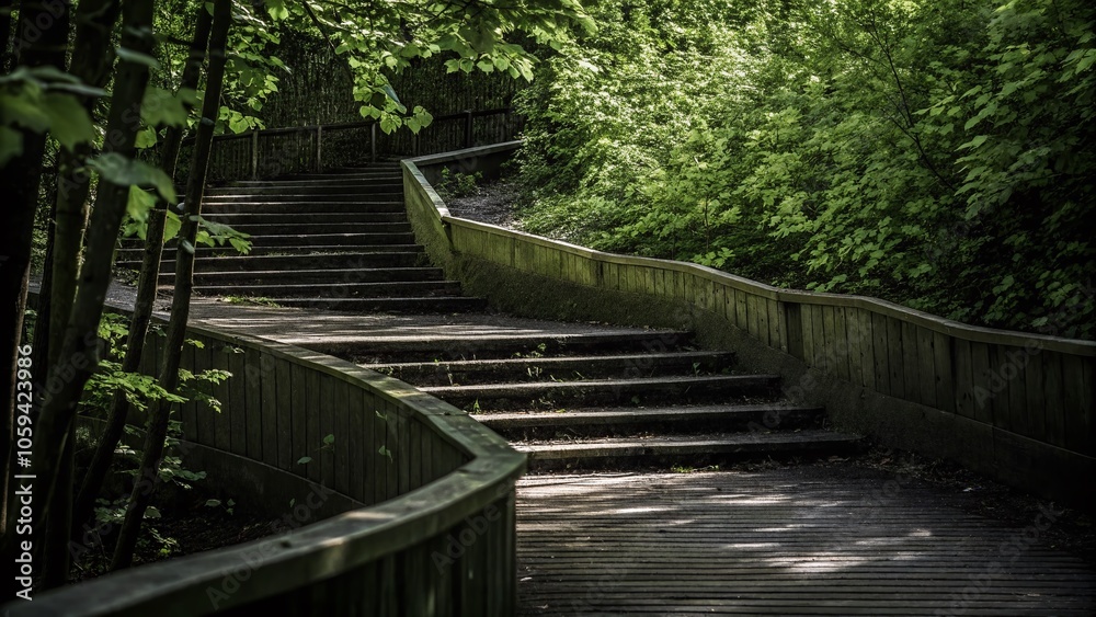 Steps Leading to Strid Wood: A Serene Journey Through Nature's Beauty