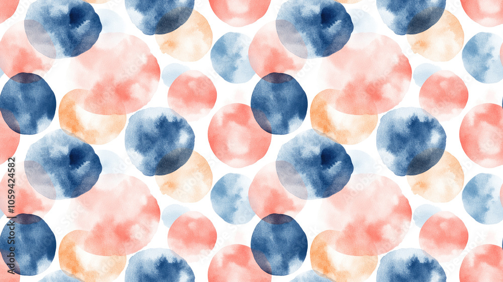 Seamless watercolor pattern featuring rounded abstract circles perfect for surface and textile design modern wallpaper home decor Seamless watercolor pattern featuring rounded abstract circles perfect for surface and textile design modern wallpaper home decor