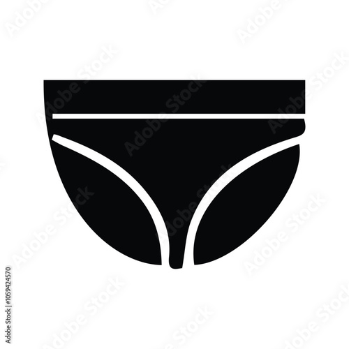 Baby Diaper or Adult Diaper icon. Vector Illustration. Customizable thin line illustration.  Editable stroke.